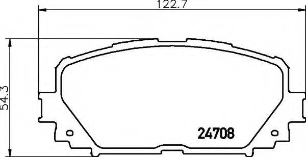 HELLA 8DB355013901 Комплект гальмівних колодок, дискове гальмо