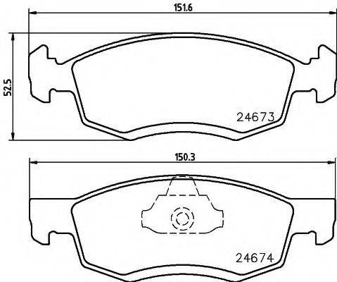 HELLA 8DB355013951 Комплект гальмівних колодок, дискове гальмо