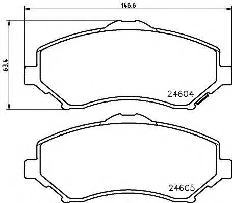 HELLA 8DB355014231 Комплект гальмівних колодок, дискове гальмо