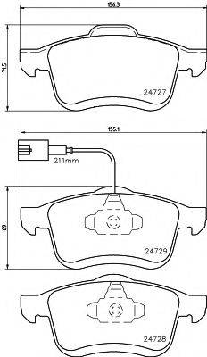 HELLA 8DB355014241 Комплект гальмівних колодок, дискове гальмо