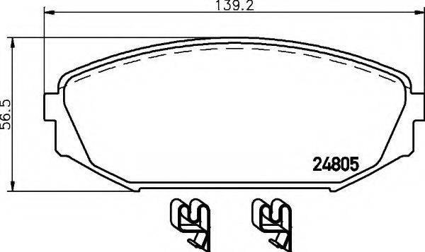 HELLA 8DB355014681 Комплект гальмівних колодок, дискове гальмо