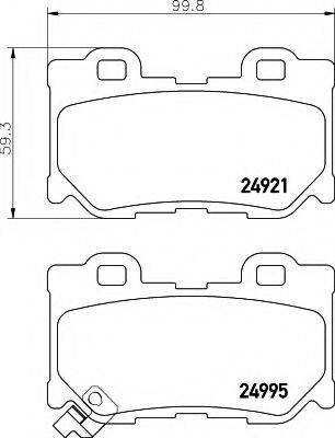 HELLA 8DB355015421 Комплект гальмівних колодок, дискове гальмо