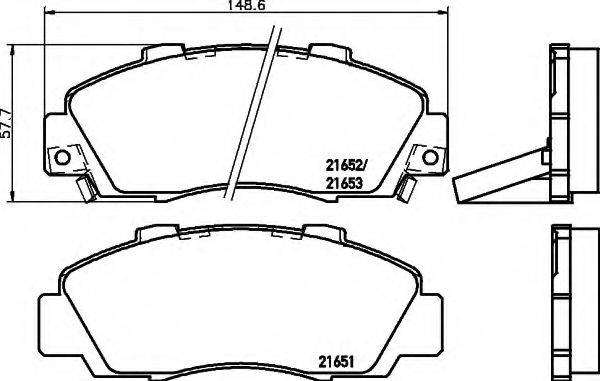 HELLA 8DB355016441 Комплект гальмівних колодок, дискове гальмо