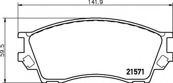 HELLA 8DB355017091 Комплект гальмівних колодок, дискове гальмо