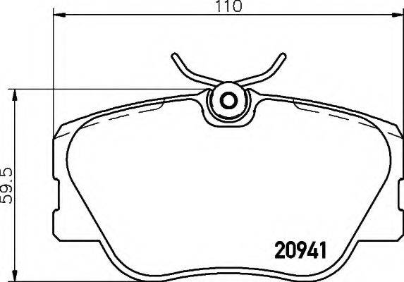 HELLA 8DB355017601 Комплект гальмівних колодок, дискове гальмо