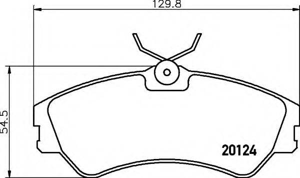 HELLA 8DB355017881 Комплект гальмівних колодок, дискове гальмо