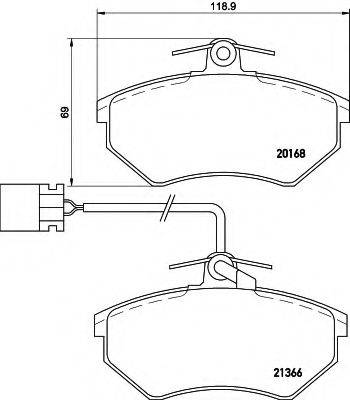 HELLA 8DB355017971 Комплект гальмівних колодок, дискове гальмо