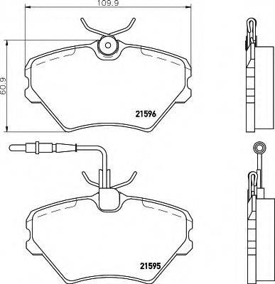 HELLA 8DB355018191 Комплект гальмівних колодок, дискове гальмо