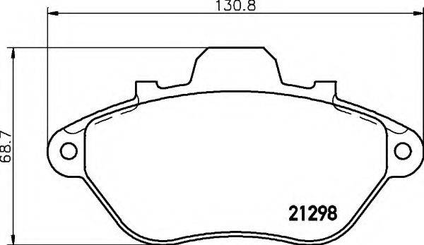 HELLA 8DB355019051 Комплект гальмівних колодок, дискове гальмо