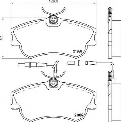 HELLA 8DB355019261 Комплект гальмівних колодок, дискове гальмо