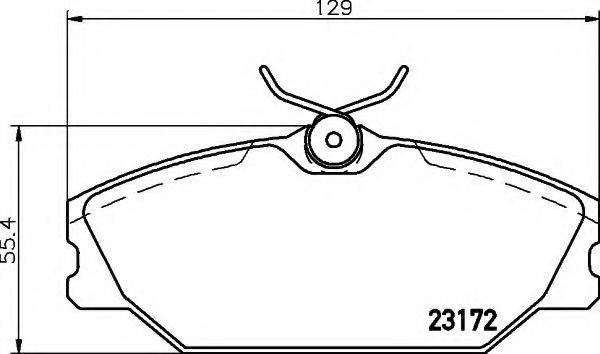 HELLA 8DB355019391 Комплект гальмівних колодок, дискове гальмо