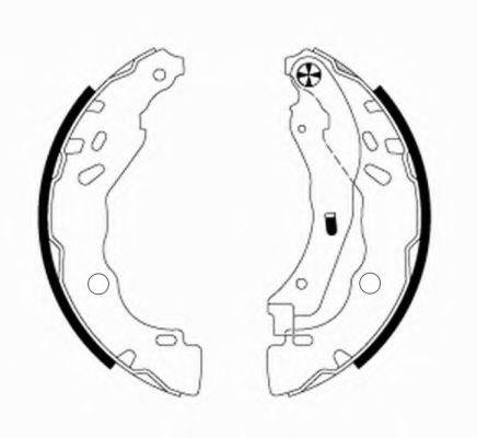 HELLA 8DB355020081 Комплект гальмівних колодок