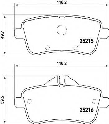 HELLA 8DB355019741 Комплект гальмівних колодок, дискове гальмо