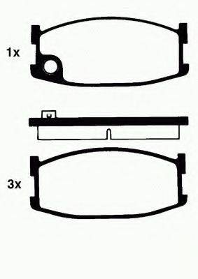 HELLA 8DB355007271 Комплект гальмівних колодок, дискове гальмо