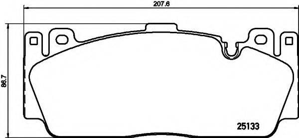 HELLA 8DB355019991 Комплект гальмівних колодок, дискове гальмо