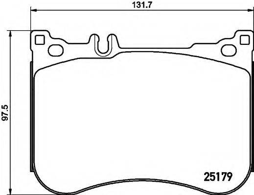 HELLA 8DB355020581 Комплект гальмівних колодок, дискове гальмо