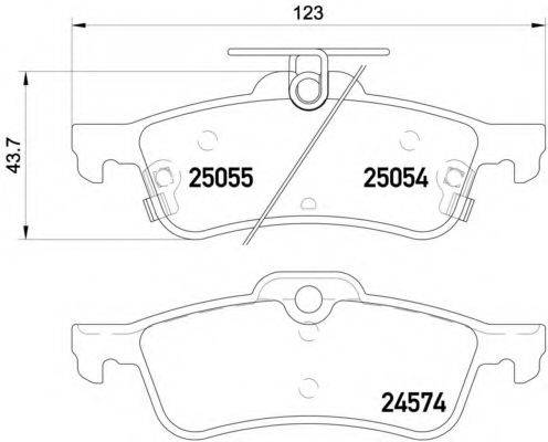 HELLA 8DB355020501 Комплект гальмівних колодок, дискове гальмо