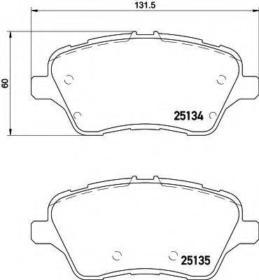 HELLA 8DB355020621 Комплект гальмівних колодок, дискове гальмо