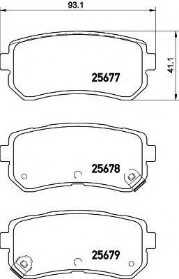 HELLA 8DB355020851 Комплект гальмівних колодок, дискове гальмо