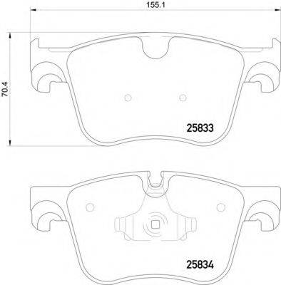 HELLA 8DB355020981 Комплект гальмівних колодок, дискове гальмо