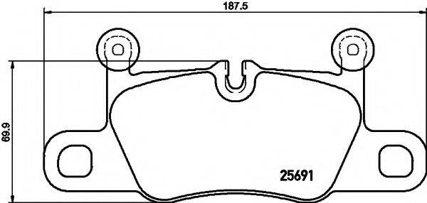 HELLA 8DB355021351 Комплект гальмівних колодок, дискове гальмо