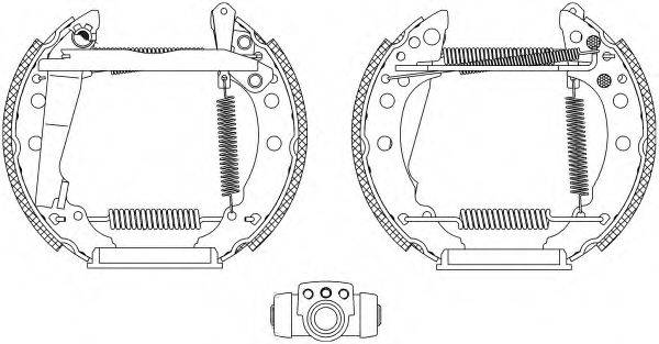 HELLA 8DB355003721 Комплект гальмівних колодок