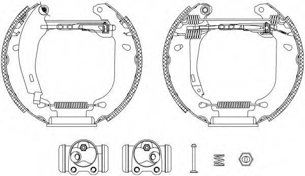 HELLA 8DB355003751 Комплект гальмівних колодок