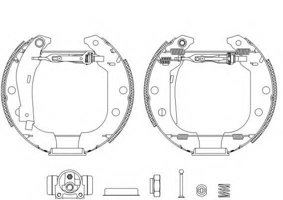 HELLA 8DB355004551 Комплект гальмівних колодок