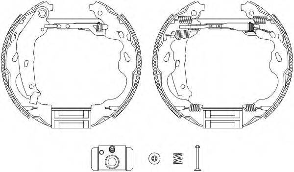 HELLA 8DB355004931 Комплект гальмівних колодок