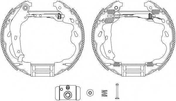 HELLA 8DB355004991 Комплект гальмівних колодок