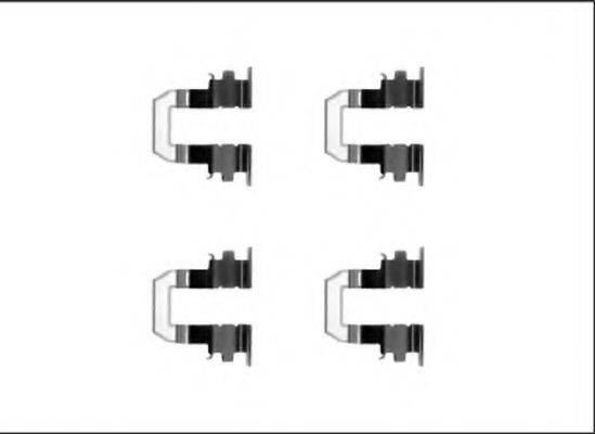 HELLA 8DZ355205551 Комплектуючі, колодки дискового гальма