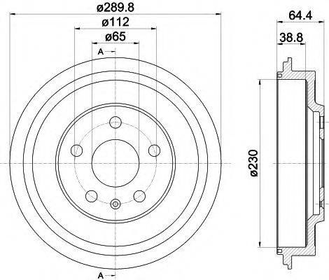 HELLA 8DT355302561 Гальмівний барабан