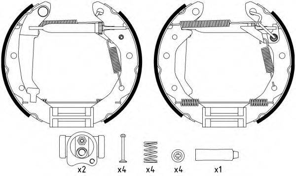 HELLA 8DB355022661 Комплект гальмівних колодок