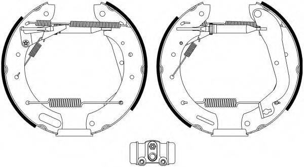 HELLA 8DB355022651 Комплект гальмівних колодок