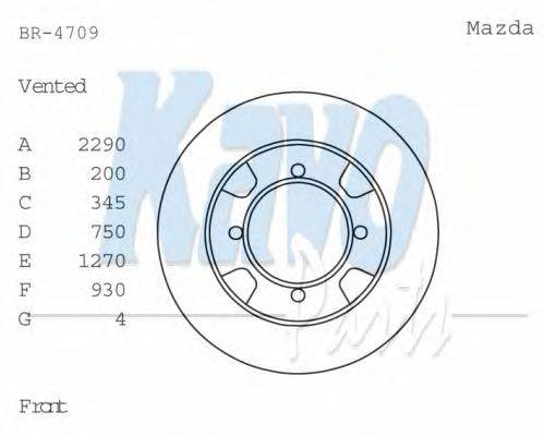 KAVO PARTS BR4709 гальмівний диск