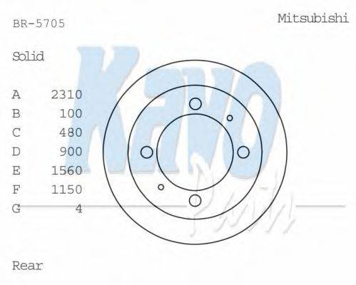 KAVO PARTS BR5705 гальмівний диск