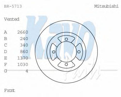 KAVO PARTS BR5713 гальмівний диск