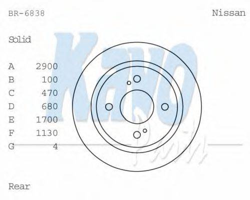 KAVO PARTS BR6738 гальмівний диск