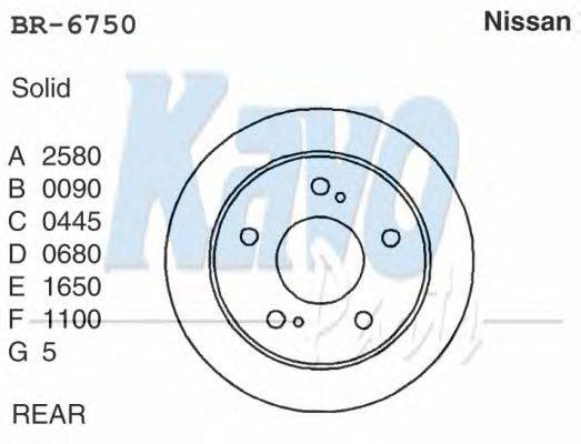 KAVO PARTS BR6750 гальмівний диск