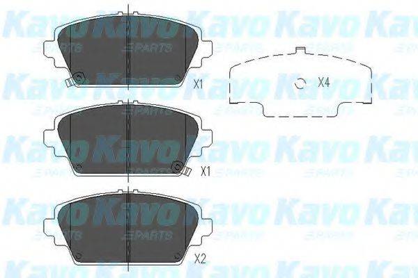 KAVO PARTS KBP2012 Комплект гальмівних колодок, дискове гальмо