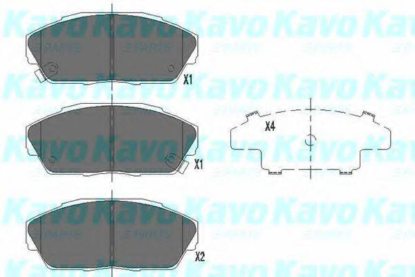 KAVO PARTS KBP2027 Комплект гальмівних колодок, дискове гальмо