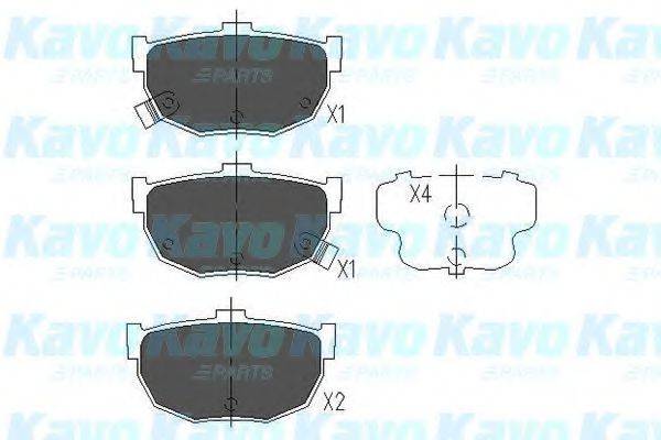 KAVO PARTS KBP3007 Комплект гальмівних колодок, дискове гальмо