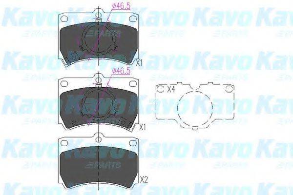 KAVO PARTS KBP4517 Комплект гальмівних колодок, дискове гальмо