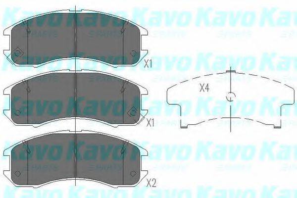 KAVO PARTS KBP4525 Комплект гальмівних колодок, дискове гальмо