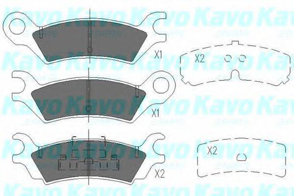 KAVO PARTS KBP4538 Комплект гальмівних колодок, дискове гальмо