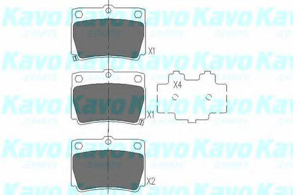 KAVO PARTS KBP5512 Комплект гальмівних колодок, дискове гальмо