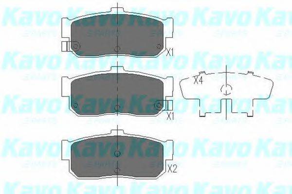 KAVO PARTS KBP6512 Комплект гальмівних колодок, дискове гальмо