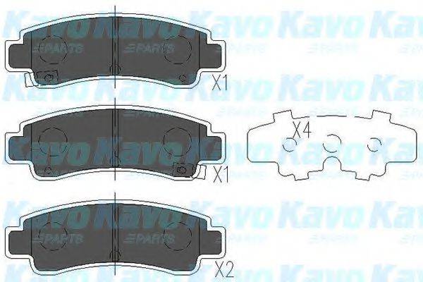 KAVO PARTS KBP6546 Комплект гальмівних колодок, дискове гальмо