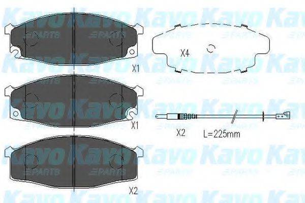 KAVO PARTS KBP6551 Комплект гальмівних колодок, дискове гальмо