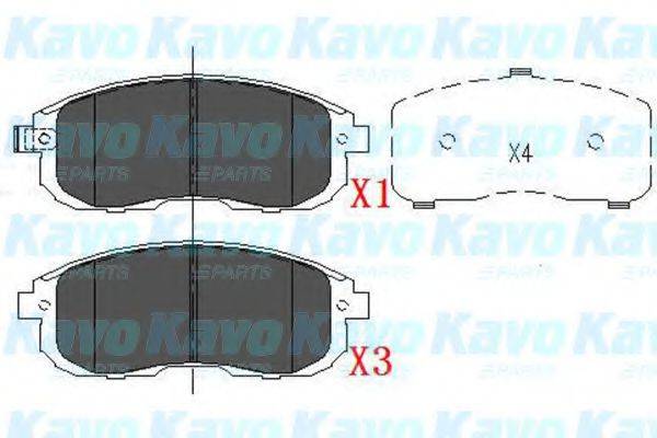 KAVO PARTS KBP6557 Комплект гальмівних колодок, дискове гальмо